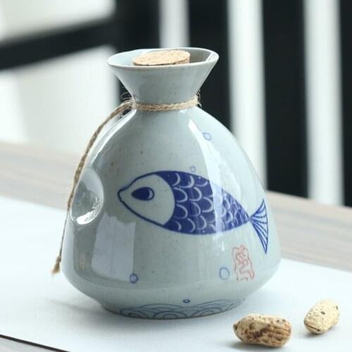 Sake Set Wine Flasks Ceramic Japanese Style Liquor Divider Single Teapot Vintage Wine Set Household Jug vodka