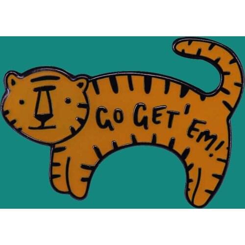 Go GET'EM! Enamel Pins Brooch Collecting Animal Alloy Lapel Badges Men Women Fashion Jewelry Gifts Adorn Backpack Collar Hat