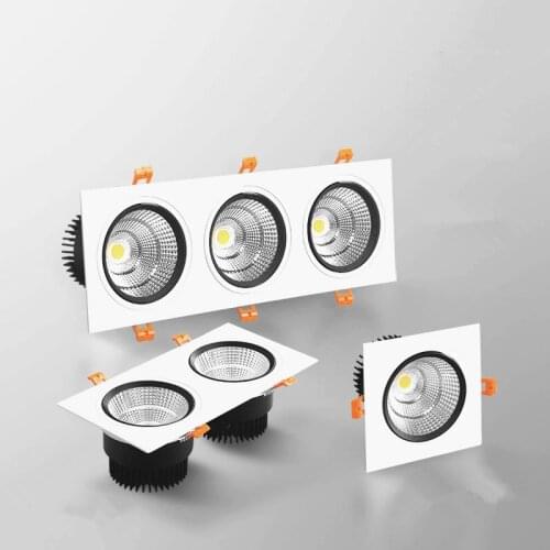 Dimmable Recessed LED Downlights 7W 9W 12W COB LED Ceiling Spot Lights AC85-265V LED Ceiling Lamps Indoor Lighting