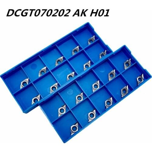10PCS DCGT070202/04 AK H01 High Precision Aluminum Milling Tool Carbide Insert End Milling Lathe Milling CNC Tool Milling Cutter