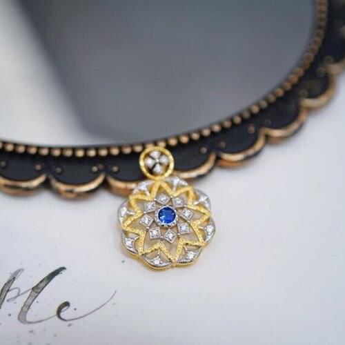 S.EAST SUN 925 Sterling Silver Handmade hollow out GEM PENDANT suitable for womens wedding party fashion jewelry gifts