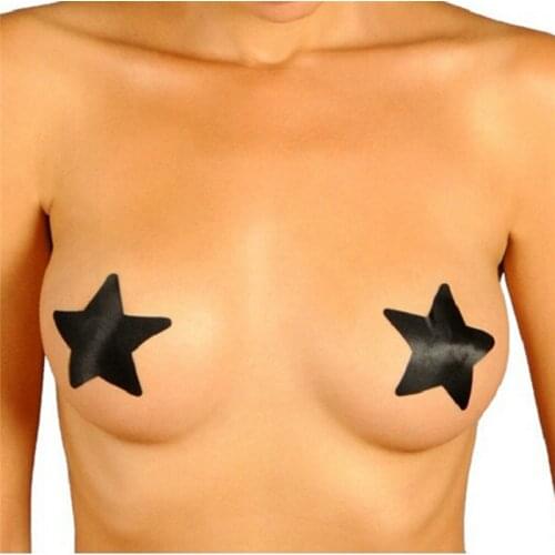 1 pair/lot Sexy sequins 2 colors Black/Purple star Nipple Cover Pasties Breast Petals Sexy For Adult Games
