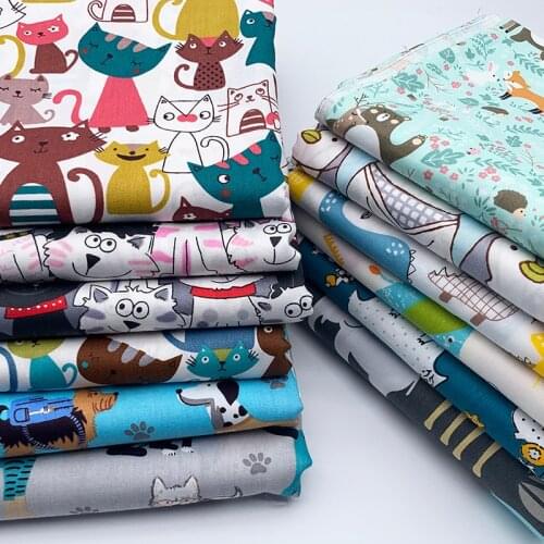 1pcs 50x80CM/50x160CM Home Textile Supplies DIY Handmade Cotton Fabric for Bed Sheet Cartoon Pattern Patchwork Cloth