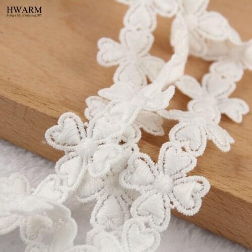 10yard white lace fabric ribbon baby shower edding decoration festival gift trim hollow milk silk water-soluble embroidery lace