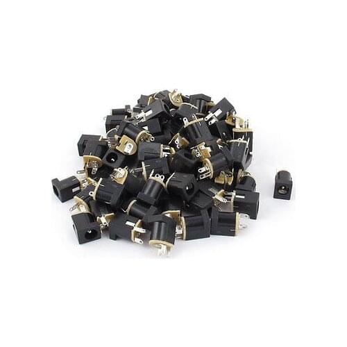100PCS 5.5mmx2.1mm Female Electrical DC Power Outlet Jack Socket DC005A