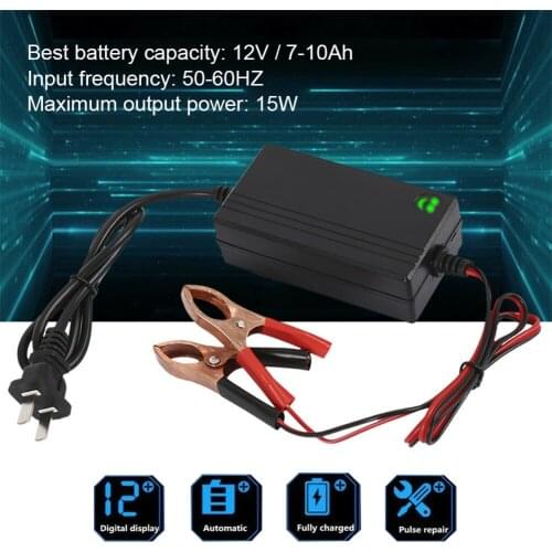 12V 1000ma Car Motorcycle Battery Smart Charger Lead Acid GEL Battery Chargers For Car Motorcycle DC