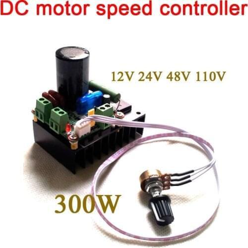 12V 24V 48V 110V 300W DC Brush motor governor PWM speed regulation controller MACH3 spindle governor pumps fan