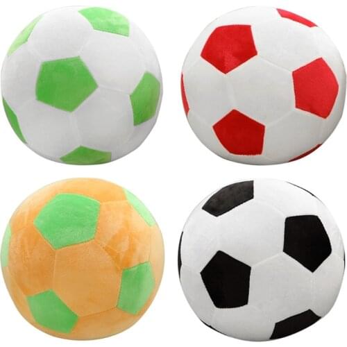 25cm Football Shape Stuffed Doll Mascot Ball Soccer Plush Toy Kids Baby Gift New