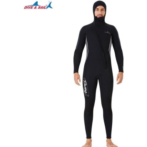 3MM Neoprene Scuba Swim WetSuit Jellyfish Winter Warm Men Hood Surfing Front Zipper Snorkeling Spearfishing Hooded Diving Suit