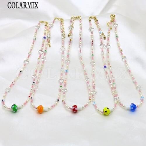 3 Pcs Beaded Strand Necklace Mix color Jewelry Necklace Fashion Jewelry Accessories Jewelry Necklace Gift 9936
