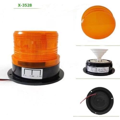 Car Bus Beacon Strobe Emergency Warning Alarm LED Flash Light Amber DC12V/60V