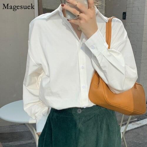 New Long Sleeve Shirt Blouses Women Casual Turn-down Colar Office Ladies Tops Blouse Femme Loose Solid Female Shirts Blusas13058