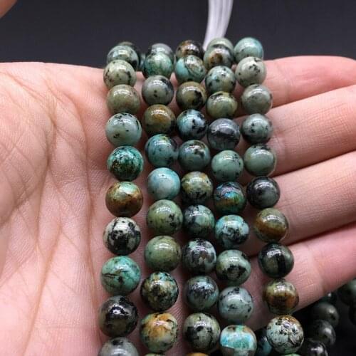 African loose green beads wholesale DIY handmade beaded accessories Scattered beads for jewelry making 4-12mm