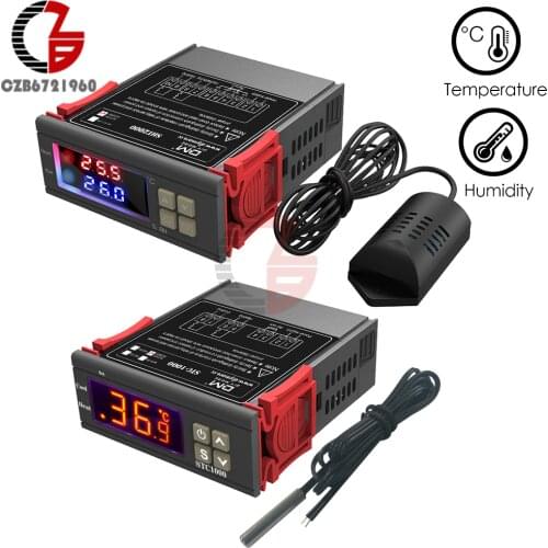 12V 110V 220V Digital Temperature Humidity Controller Regulator Thermoregulator Thermostat Humidistat Thermometer Hygrometer