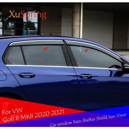 For VW Golf 8 MK8 2020 2021 Car Front Bottom Bumpers Molding Racing Grill Trim Cover Garnish Sticker Styling Strips Accessories