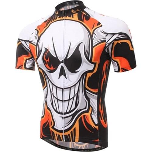2016 4 Color Skull Style Cycling Jersey Cycle Short Sleeve Shirt Top MBT Bike Bicycle Sportwear Shirts Outdoor Ropa Ciclismo