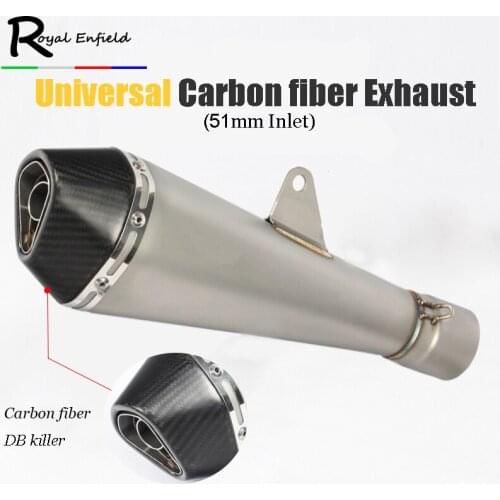 51mm Universal Motorcycle Exhaust Pipe Muffler Escape Moto DB Killer for Z900 ZX6R gsxr1000 Tmax 500/530 R1 r6 CBR1000 NINJA400