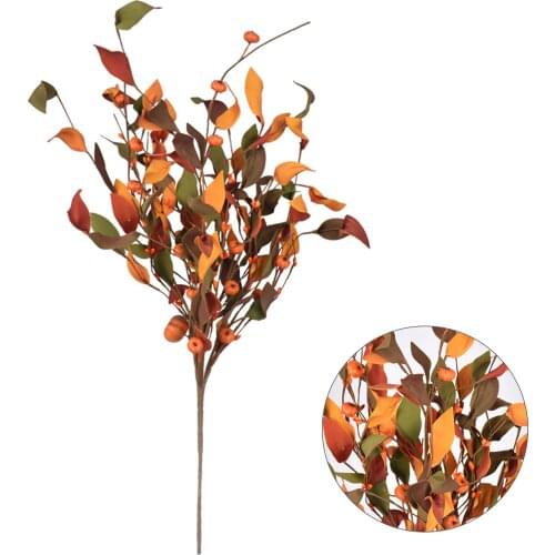 Fake Home Pumpkin Branch Flower Bouquet Artificial Flowers PE Party Wedding Decor Thanksgiving Paper Halloween Outdoor Wreath