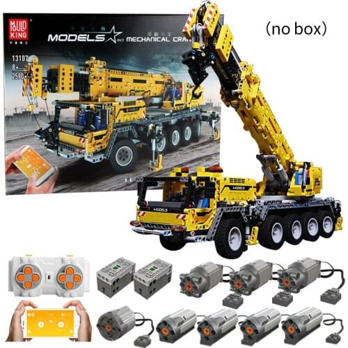 Mould King 2590pcs 13107 APP Control Technic Series Motor Power Mobile Crane Mk II Model Building Blocks Bricks Kids Toys Gifts