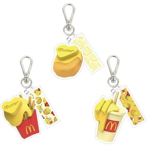 KPOP Bangtan Boys Pendant Butter Keychain McDonalds Joint Pendant Peripheral New Style Customization
