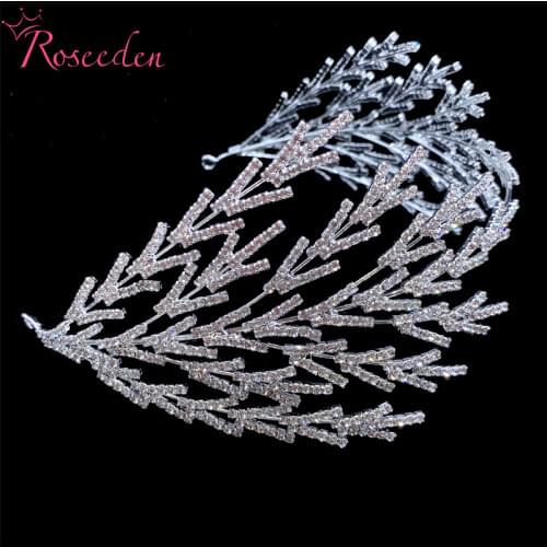 European Wedding Tiaras Crowns Princess Leaves Headpiece Prom Party Bridal Hair Accessories RE4137