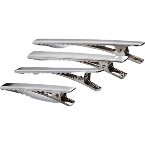 50pcs/lot Metal Crocodile Clips Cable Lead Testing Metal Alligator Clips Clamps Hair Clips Hairpins 35mm-75mm