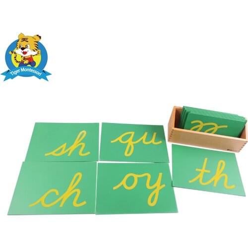 Montessori material Sandpaper Double Letters toys