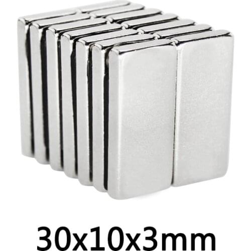 5~200PCS 30x10x3 mm block Powerful N35 Magnets 30mmX10mm Sheet Permanent Magnet 30x10x3mm Strong Neodymium Magnetic 30*10*3 mm