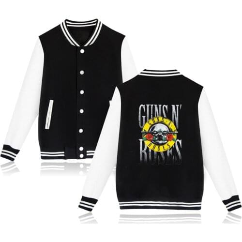 GUNS N' ROSES men women Jacket baseball clothing hip hop mens Jackets coat for men hoodies harajuku sweatshirt bomber Jacket