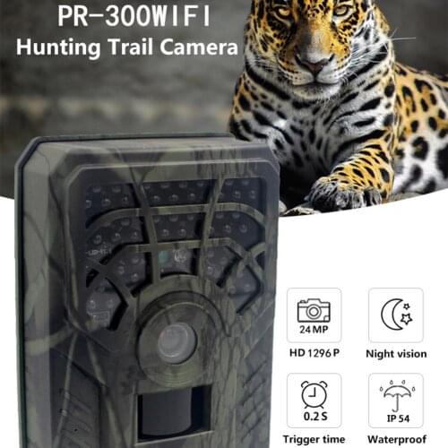 Outdoor Sports Hunting Wifi Infrared Camera Wifi 24mp 1296p Trail Camera With App Setting Hunting Equipment Accessories Parts