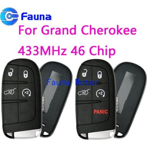 Original 4 Button 5Button 434mhz Keyless Go Proximity Remote Control Key for Jeep Grand Cherokee With PCF7953 ID46 Chip