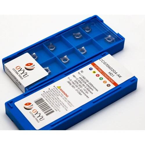 OYYU CCGT09T302-AK CCGT09T304-AK CCGT09T308-AK H01 aluminum inserts Processing copper CCGT for lathe cutter SCLCR SCKCR turning