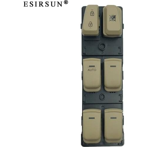 Esirsun Window Front Left Master Glass Lifter Control Switch Fit For HYUNDAI SONATA 2011 2012 2013 2014 2015 Beige,93570-3S000