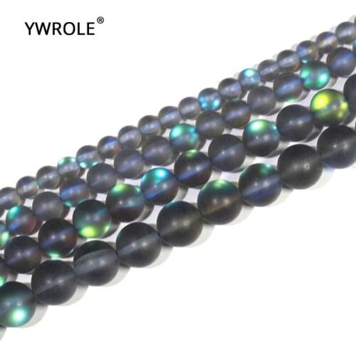 Gray Austria Crystal Synthesis Glitter Stone Beads For Jewelry Making DIY Bracelet Necklace 6/8/10/12 mm Strand 15'' Wholesale