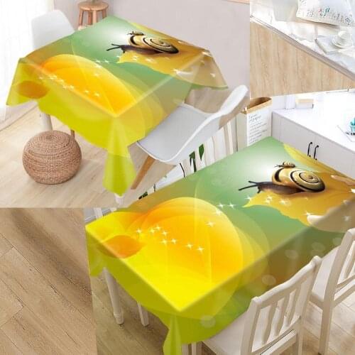 Snail Custom Table Cloth Oxford Fabric Rectangular Waterproof Oilproof Table Cover Family Party Tablecloth