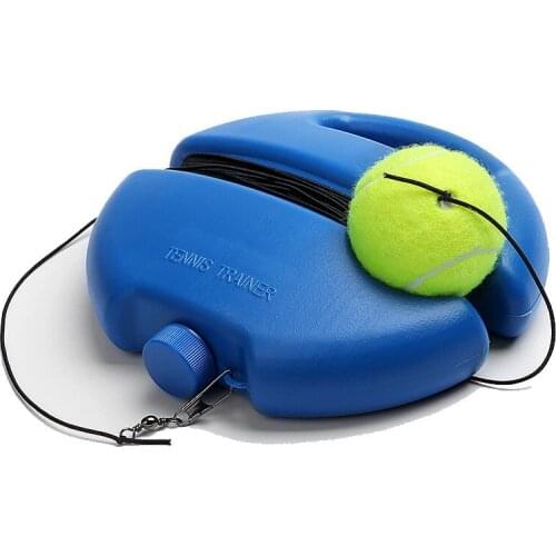 Heavy Duty Tennis Training Aids Base With Elastic Rope Ball Practice Self-Duty Rebound Tennis Trainer Partner Sparring Device