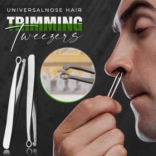 Universal Nose Hair Trimming Tweezers Multifunction Round-tipped Nose Hair Trimming Tweezers