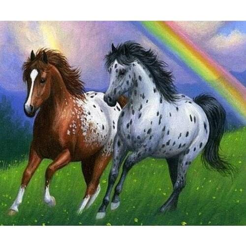 YIKEE diamond embroidery full package horse Home Decor Full Square/Round Drill Resin DIY Mosaic Diamond Embroidery y599