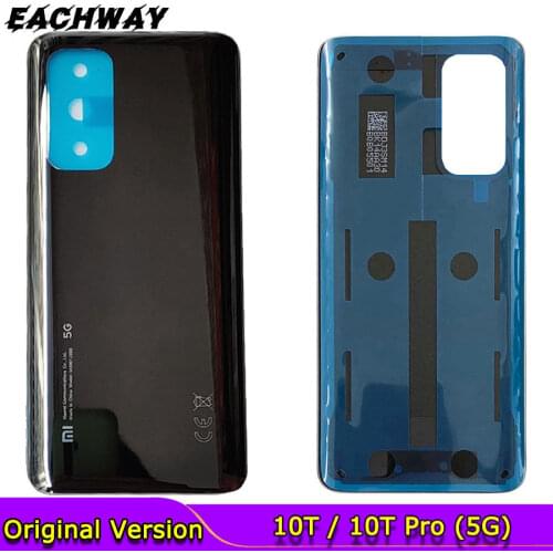 For Xiaomi Mi 10T Pro 5G Back Battery Cover Rear Door Housing Case For Xiaomi Mi 10T Battery Cover Replacement With Adhesive