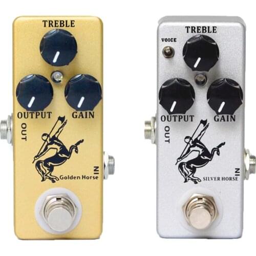 MOSKY Golden/Silver Horse Guitar Overdrive Effect Pedal True Bypass Metal Shell Guitar Parts Guitar Accessories