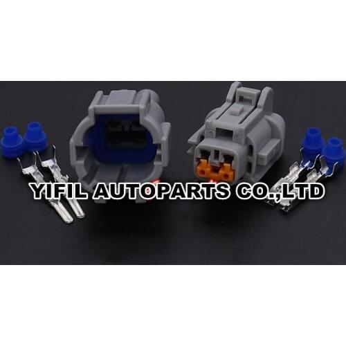 10sets/lot 2 Pin/Way Female And Male Light Solenoid Valve Socket Plug Fog Lamp Connector For Nissan Teana 6188-0554