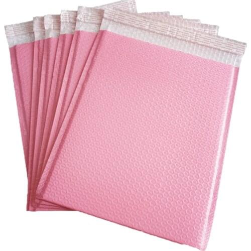 10pcs Pink Plastic Bubble Envelope Bag Waterproof Shipping Mailing Bag Foam Express Bag Bubble Mailer Envelopes