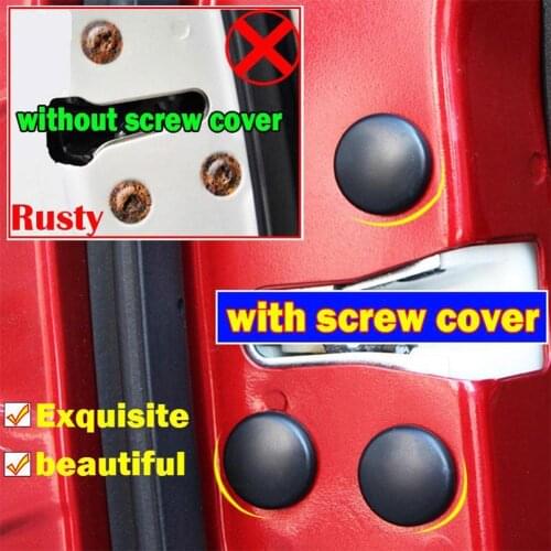 12pcs Car Door Lock Screw Protector Cover for Volkswagen VW Jetta MK5 MK6 Polo Scirocco Lavida Eos Bora Accessories