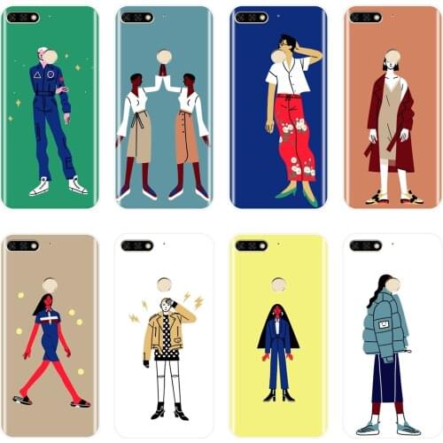 Phone Cases For Huawei Honor 7 8 9 10 Lite Fashion Model For Huawei Honor 7 7S 7X 7A 7C Pro 8X MAX 10 9 8 Silicone Back Cover