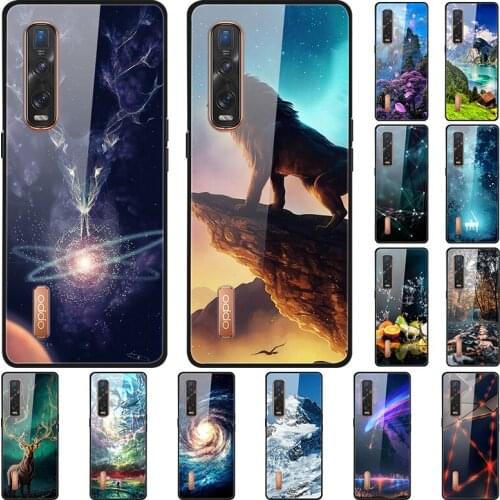 For Oppo Find X2 Pro Case Glass Hard Phone Back Cover Find X2 Cases For Oppo Find X Case X 2 X2PRO Etui Coque Hybrid Protective
