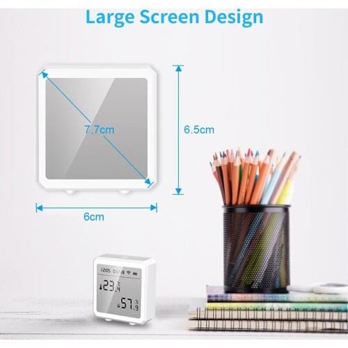 Accurate Digital Hygrometer Thermometer Wifi App Connection Indoor Temperature Humidity Meter Monitor Smart Control TUE88