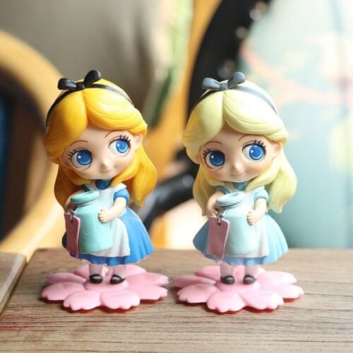 Disney Alice In Wonderland 9cm Action Figure Anime Mini Decoration PVC Collection Figurine Toy Model For Children Gift