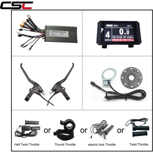 Electric bike Brushless 9 Mosfet Sine Wave Controller+LCD8 Display USB poort+Power cut-off Brake lever+Throttle+8 Magnet PAS