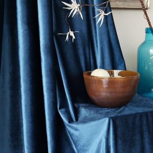 Dutch Velvet Nordic Curtains for Bedroom Living Room Mediterranean Velvet Curtain Light Luxury Villa Curtains Valance Tulle