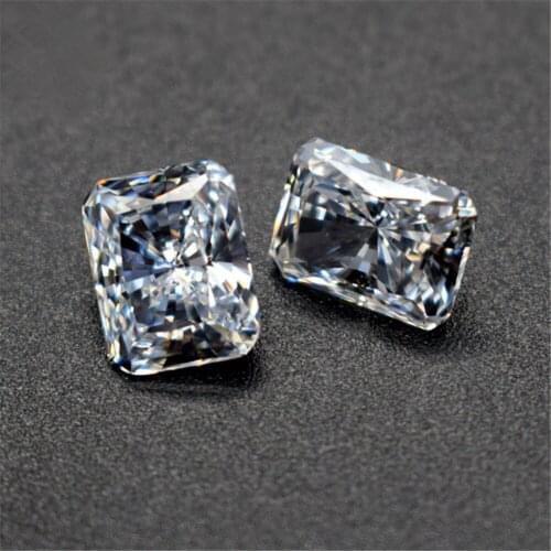 Grade AAA Cubic Zirconia Rectangle Faceted Gemstone Radiant Cut Cubic Zirconia with Pointed Bottom Multiple Sizes to Choose GZ19